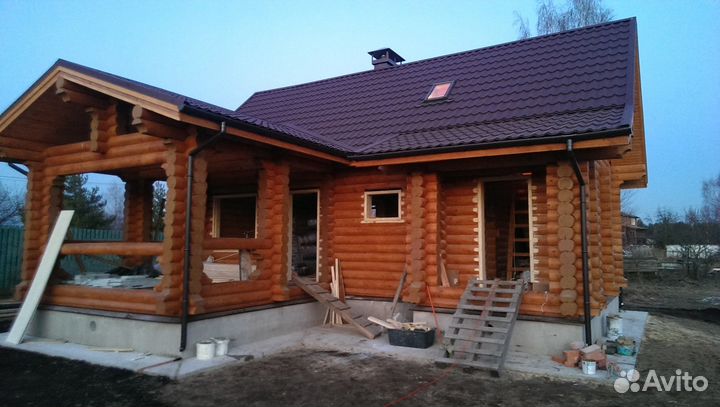 Окосячка, обсада, окна в сруб