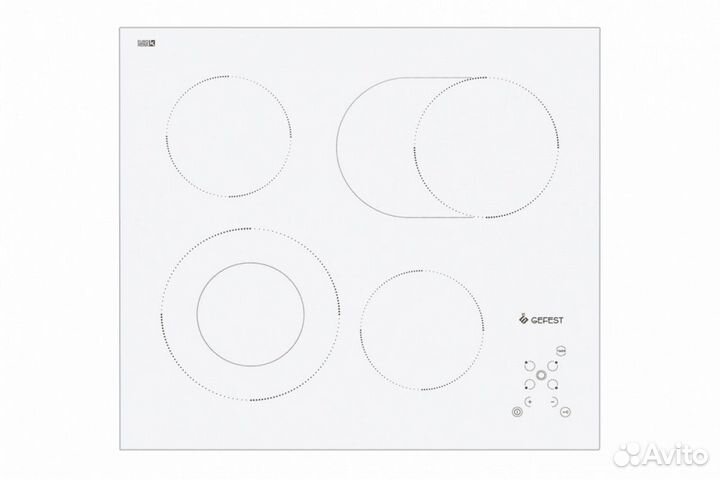 Электрическая варочная панель gefest сн 4231 белый