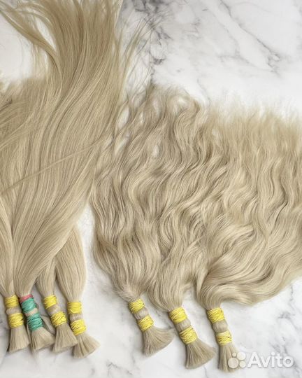 Волосы натуральные блонд