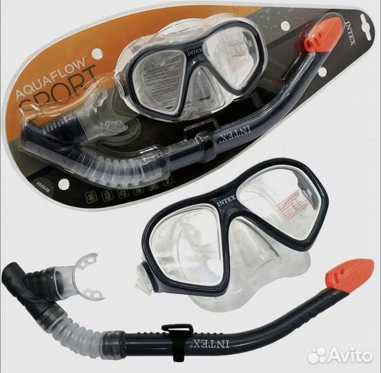 Маска с трубкой для плавания Intex Reef Rider