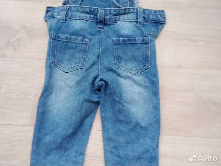 Джинсовый комбинезон для девочки 86