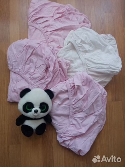 Простынь на резинке и наматрасник IKEA икеа