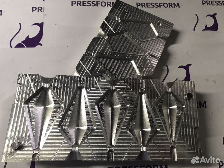 Форма чпу для литья грузил (самолёт с ухом)