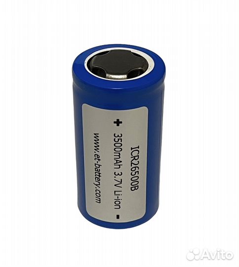 Аккумулятор ET ICR26500B (3.7В, 3500мАч, Li-Ion )