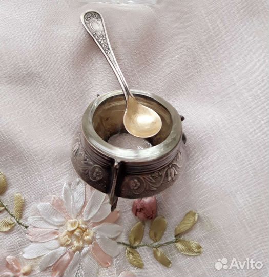 Солонка,мельхиор,ссср,винтаж,1969г