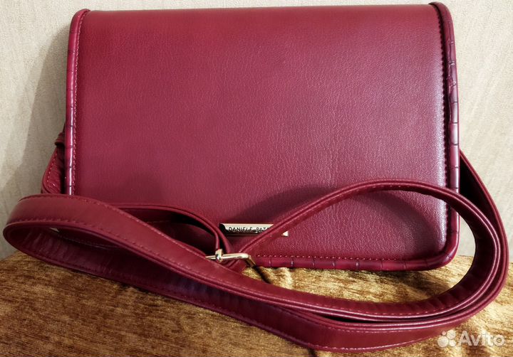 Сумка бордовая, искусственная кожа. Размер 25/18/7