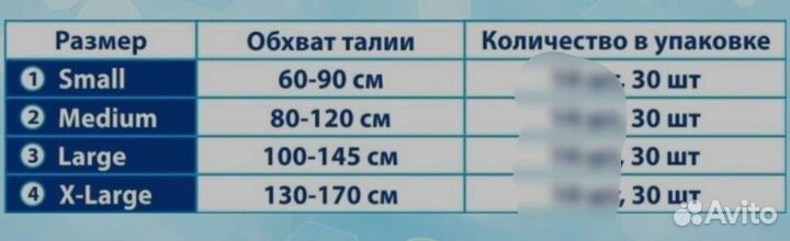 Подгузники-трусы optio размеры S, M, L, XL 30шт