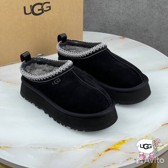 Тапочки женские Ugg Tazz Platform Black