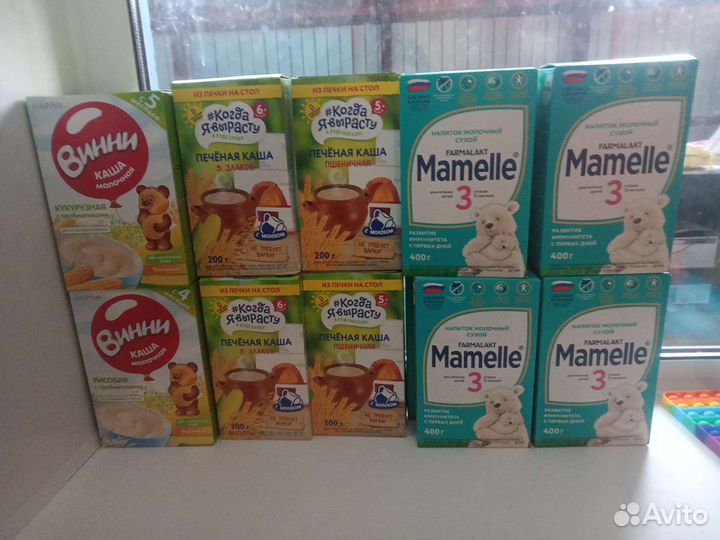 Детские каши и смесь mamelle 3