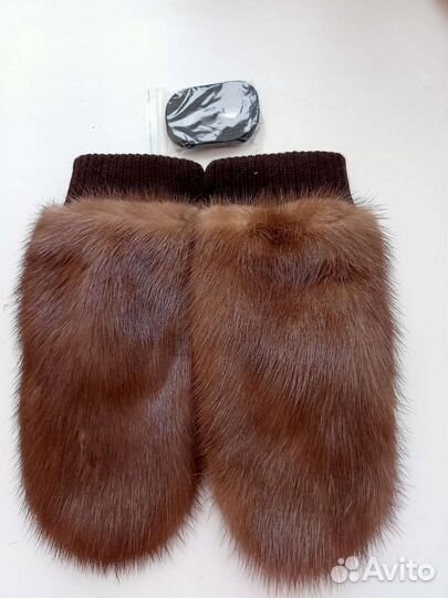 Новые меховые варежки детские возраст 7-10 лет