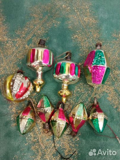 Елочные игрушки стекло СССР
