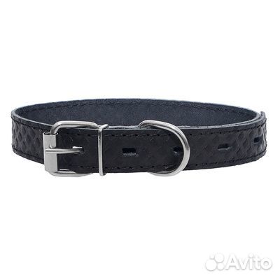 Yami Yami амуниция Ошейник кожаный черный 20мм 33