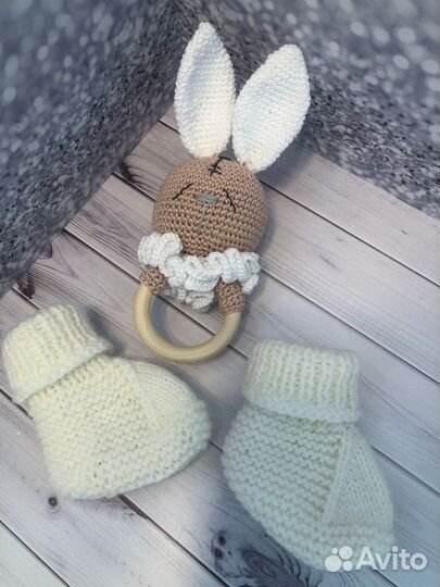 Мягкие игрушка Комфортер Мишка Набор для малыша