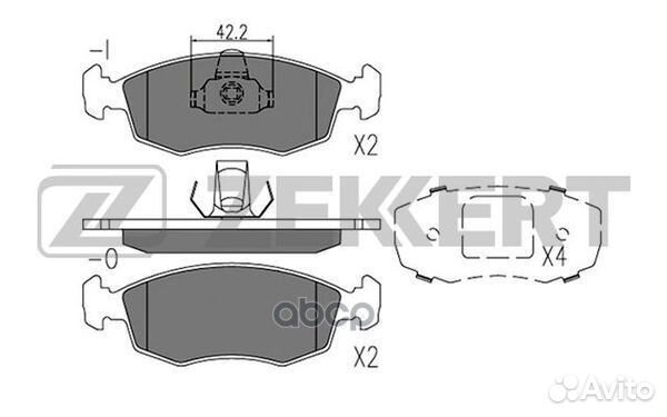 Колодки торм. диск. передн. Fiat Palio Weekend