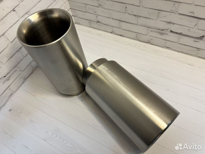 Насадка на выхлоп 76мм прямая матовая