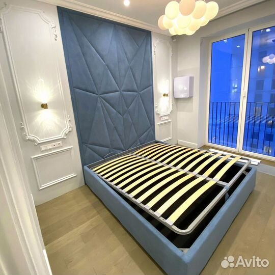 Мягкие стеновые панели и кровать