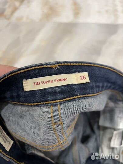 Джинсы женские levis 710 26 размер оригинал