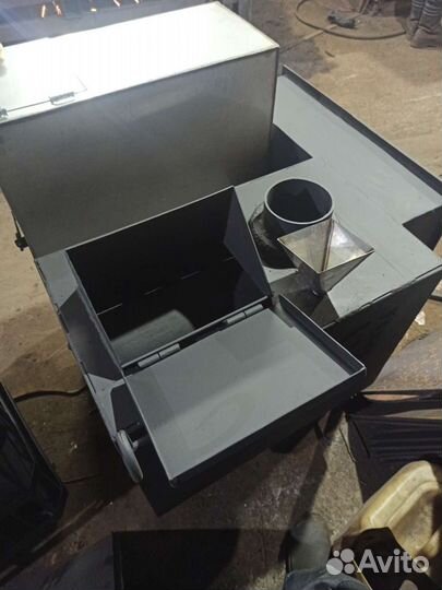 Печь для бани на три помещения Гризли кзк