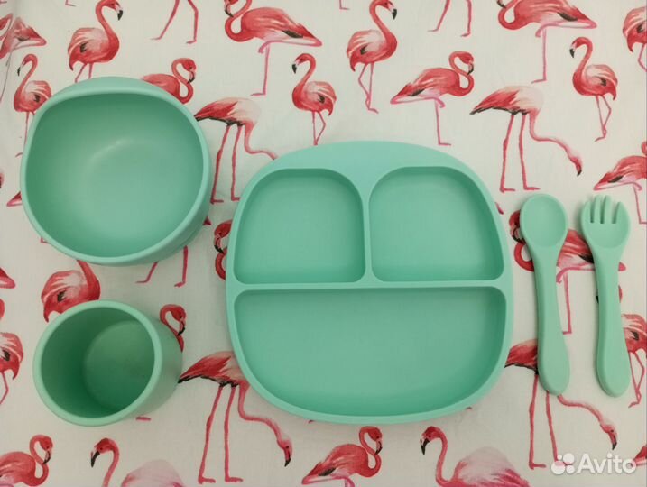Набор детской силиконовой посуды