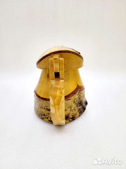 Кружка деревянная с крышкой