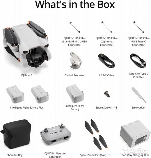 Квадрокоптер DJI mini 3 Fly More Combo Plus