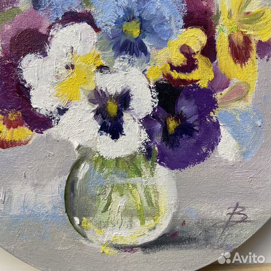 Картина маслом на холсте, Цветы