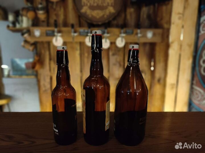 Пустые бутылки с бугельной пробкой 1.0, 0.75 и 0.5