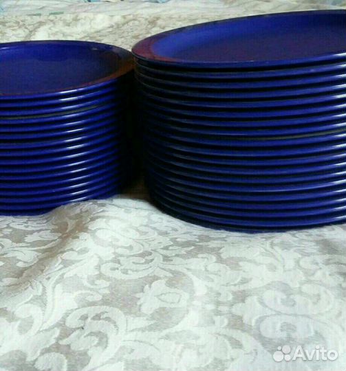 Тарелки с толстого пластика