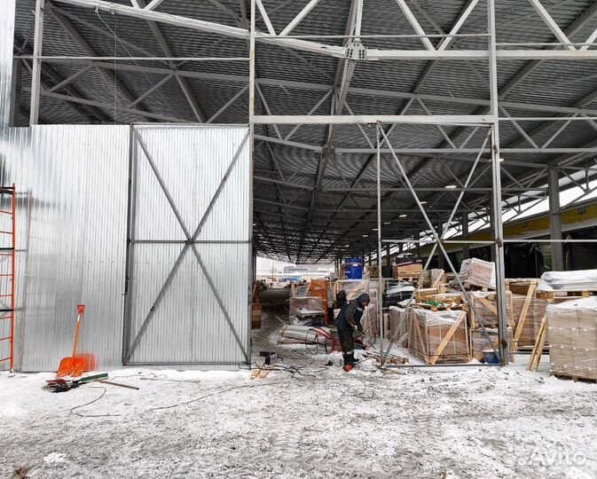 Каркасный ангар металлический
