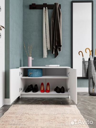 Тумба (Антресоль) Мори 900.1 Графит (Белый)