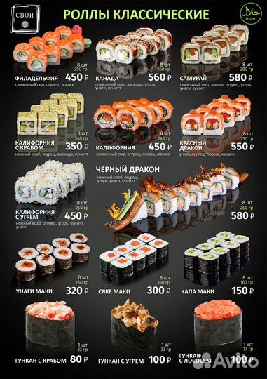 Дизайн меню кафе ресторанов