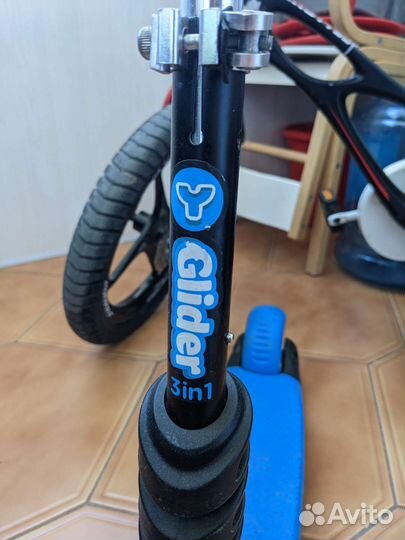 Самокат детский трехколесный с сиденьем