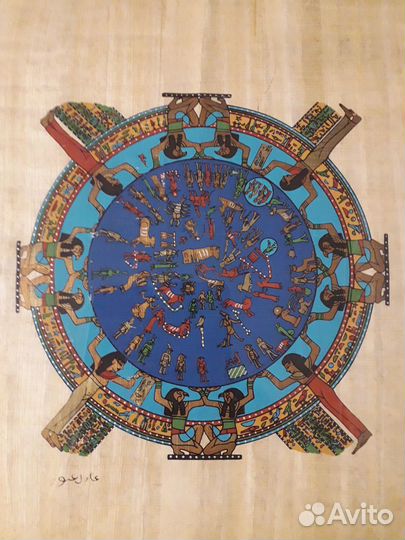 Картина на папирусе из Египта