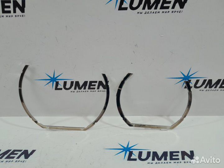 Хромированное полукольцо фары большое переднее