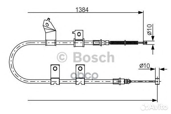 1 987 482 082 трос ручн. тормоза лев Chevrolet