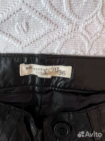 Брюки кожаные Esprit edc 36 новые