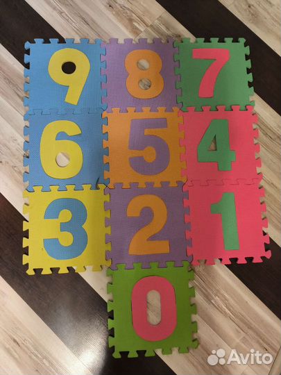 Коврик пазл мягкий цифры
