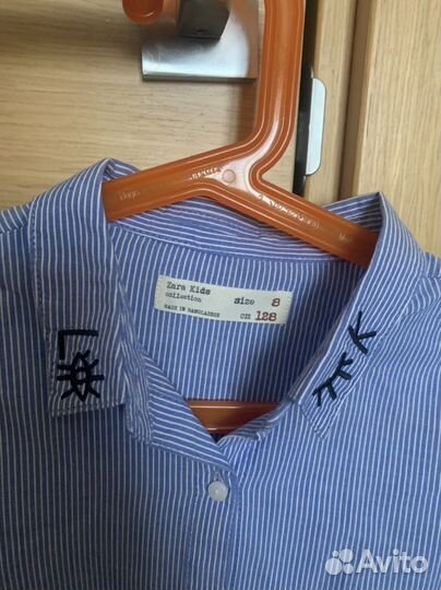 Рубашка zara для девочки 128