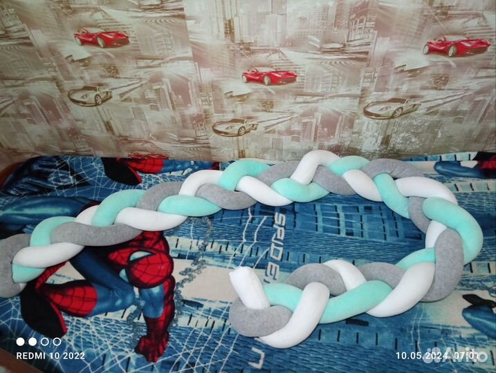 Бортик коса в кроватку