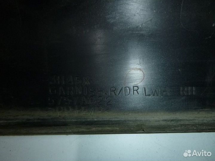 Молдинг двери задней правой mitsubishi outlander X