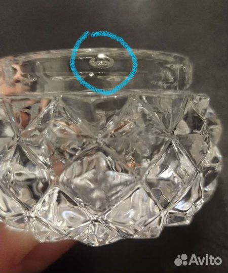 Вазочка солонка хрусталь СССР