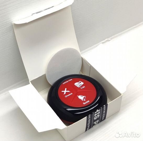 Кнопка вызова официанта Премиум черно-красная