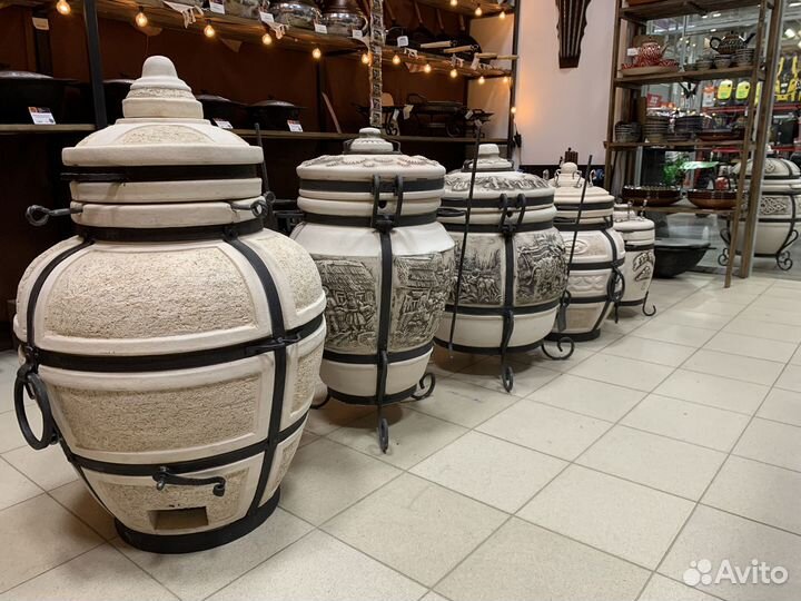 Тандыр из глины шамотный гончар