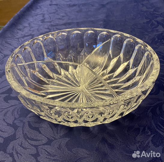 Хрустальная менажница большая СССР
