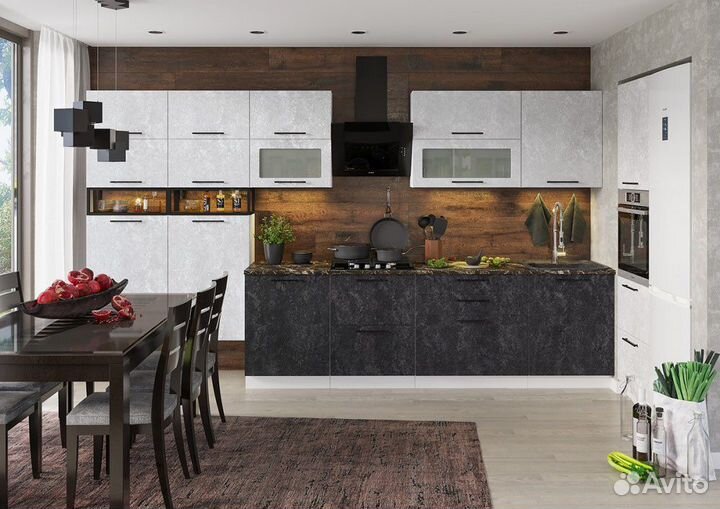 Кухня мдф в стиле лофт