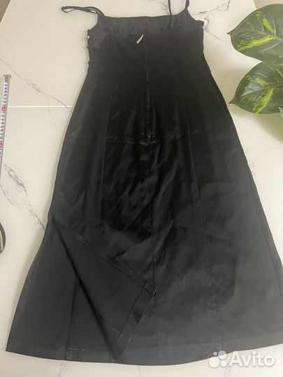 Платье миди черное пайетки вечернее коктейльное