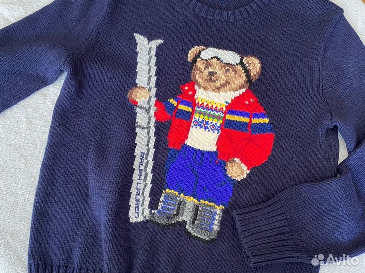 Polo ralph lauren bear свитер мишка 10-12 лет