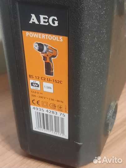 Кейс для шуруповёрта AEG BS12C2