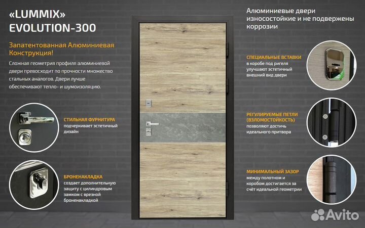 Дверь входная алюминиевая (с фрамугами)