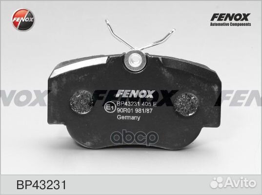 Колодки тормозные дисковые BP43231 fenox